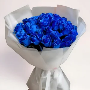 Букет из 51 синих роз в Алматы