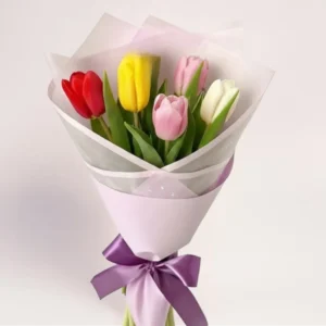 5 микс тюльпанов Алматы