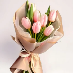 7 розовых тюльпанов Алматы