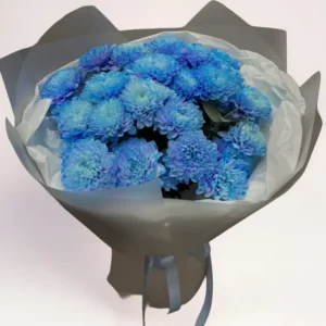7 синих хризантем Алматы