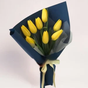 7 желтых тюльпанов Алматы