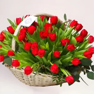 Корзина тюльпанов Алматы
