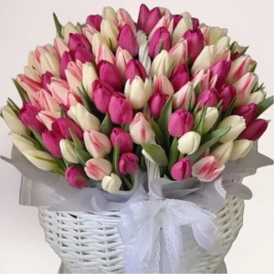 Корзина тюльпанов Алматы
