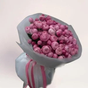 Букет из пионовидных роз Pink Whisper Garden Алматы