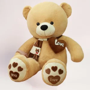 Плюшевый медведь LOVE с шарфом