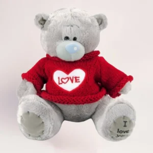 плюшевый медведь с сердцем love доставка алматы